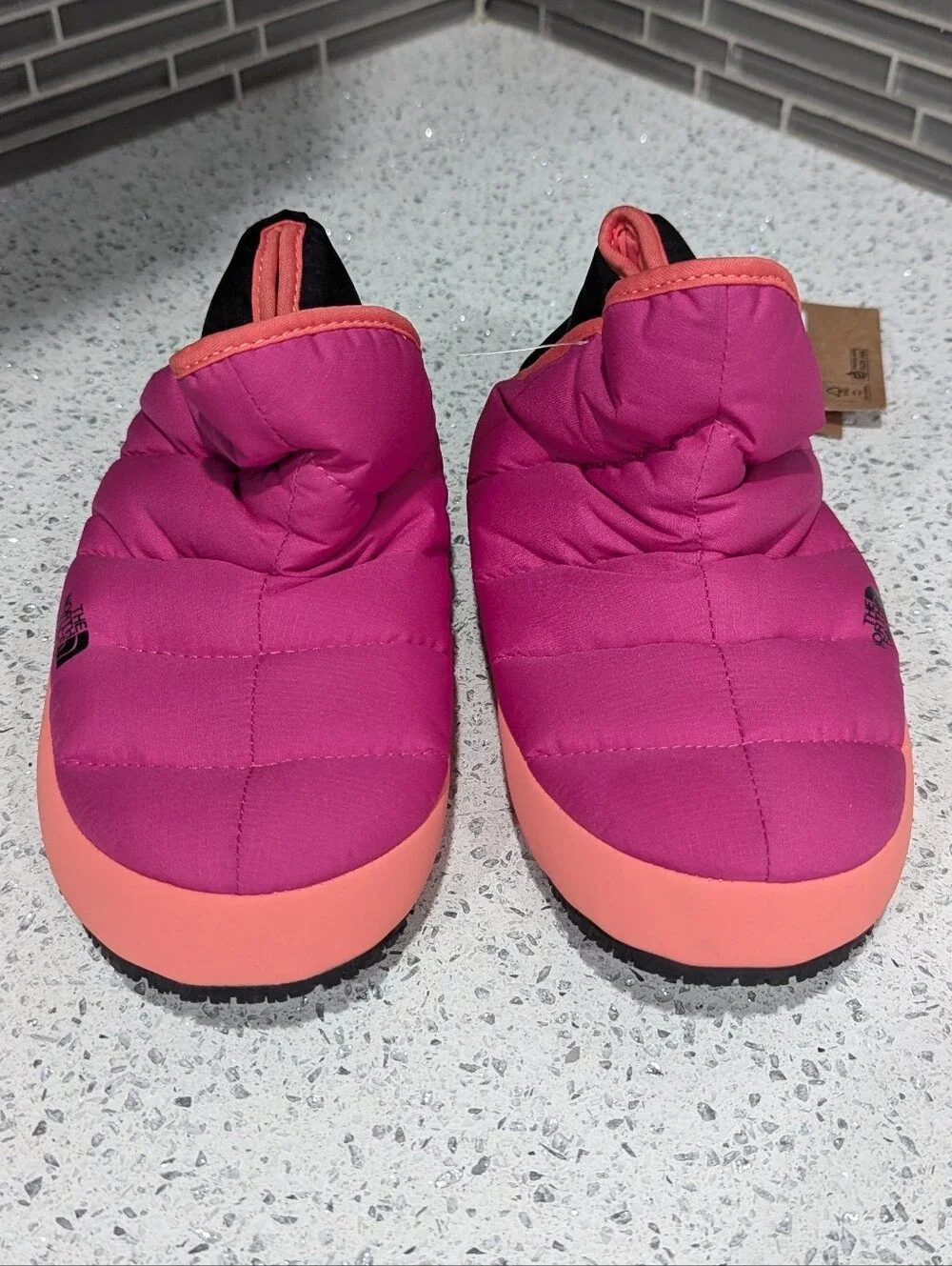 The North Face New Kids Thermoball Thermo Be All Slipper Pink Orange Puffer 2